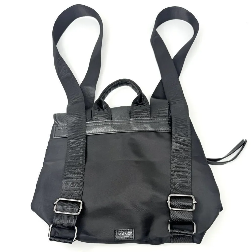 Botkier New York Black Trigger Logo Double Strap Mini Backpack